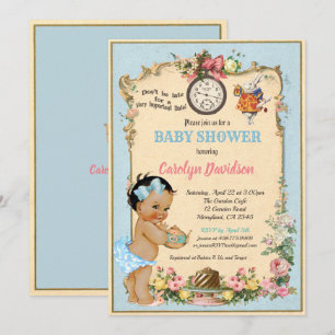 Alice i Wonderland Baby Shower-inbjudan - Latina Inbjudningar
