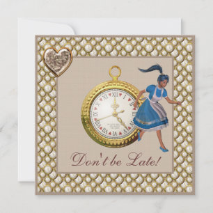 Alice i Wonderland Baby Shower Tea Party Inbjudnin Inbjudningar