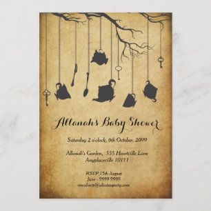 Alice i Wonderland Baby Shower Tea Party Inbjudningar