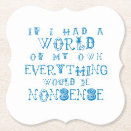 Alice i Wonderland Beer Mat / Underlägg Papper