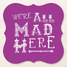 Alice i Wonderland Beer Mat / Underläggs Mad Hatte