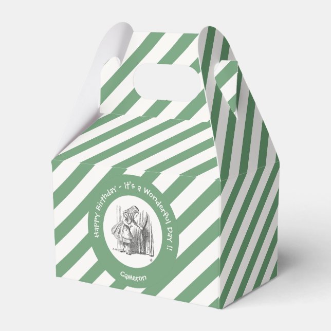 Alice i Wonderland Birthday eller Annan Party-händ Presentaskar (Baksidan Sidan)