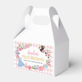 Alice i Wonderland Birthday Favor Box Presentaskar