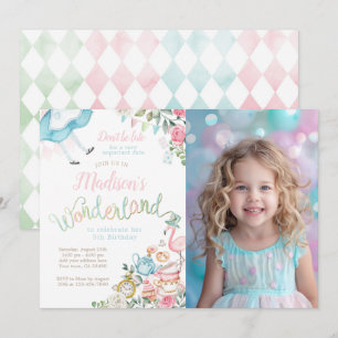 Alice i Wonderland Birthday-inbjudan Inbjudningar