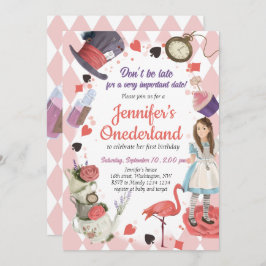 Alice i Wonderland Birthday-inbjudan Inbjudningar