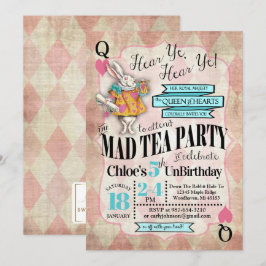 Alice i Wonderland Birthday-inbjudan Inbjudningar