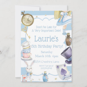 Alice i Wonderland Birthday-inbjudan Inbjudningar