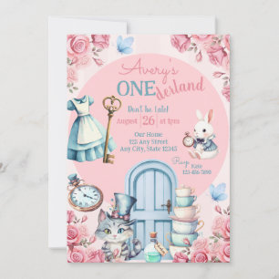 Alice i Wonderland Birthday-inbjudan Inbjudningar