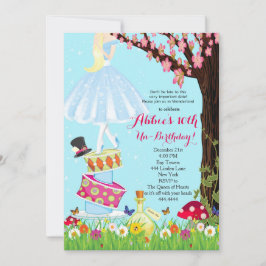 Alice i Wonderland Birthday-inbjudan Inbjudningar