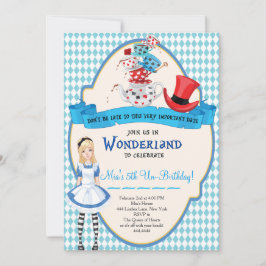 Alice i Wonderland Birthday-inbjudan Inbjudningar