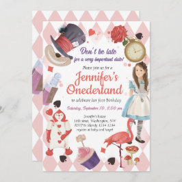 Alice i Wonderland Birthday-inbjudan Inbjudningar