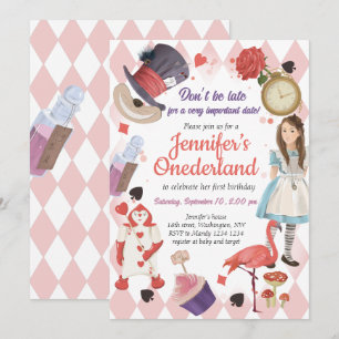 Alice i Wonderland Birthday-inbjudan Inbjudningar