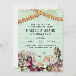 Alice i Wonderland Birthday-inbjudan Inbjudningar