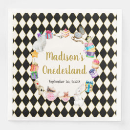 Alice i Wonderland Birthday Onederland Napkins Pappersservett