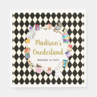 Alice i Wonderland Birthday Onederland Pappersservett