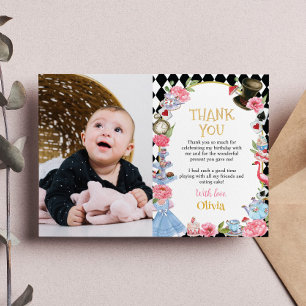 Alice i Wonderland Birthday - tackkort Tack Kort