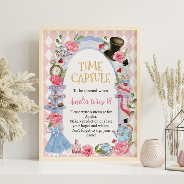Alice i Wonderland Birthday Time Capsule Poster (Skapare uppladdad)