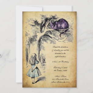 Alice i Wonderland Birthday UnBirthday Inbjudningar