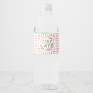 Alice i Wonderland Birthday Vattenflaska Lable Vattenflaskor Etikett