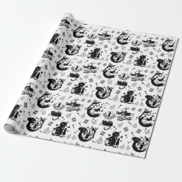Alice i Wonderland Black and White Design Design Presentpapper