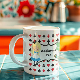 Alice i Wonderland Black Red Card Deck Monogram Kaffemugg