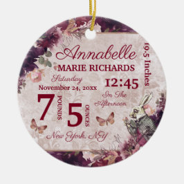 Alice i Wonderland Blommigt Anpassningsbar Baby Bi Julgransprydnad Keramik