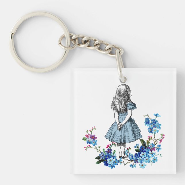Alice i Wonderland Blommigt Baby Keychain (Framsidan)