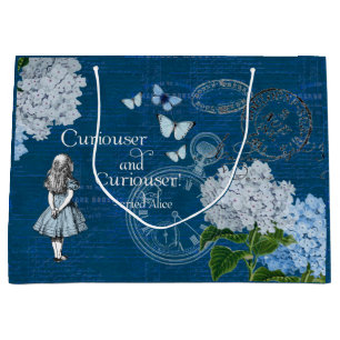 Alice i Wonderland Blommigt Blue Gift Bag