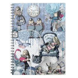 Alice i Wonderland Blue Ice Glitter Anteckningsbok