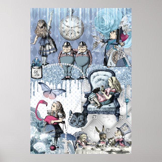 Alice i Wonderland Blue Poster (Framsidan)