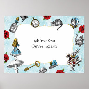 Alice i Wonderland Blue Poster