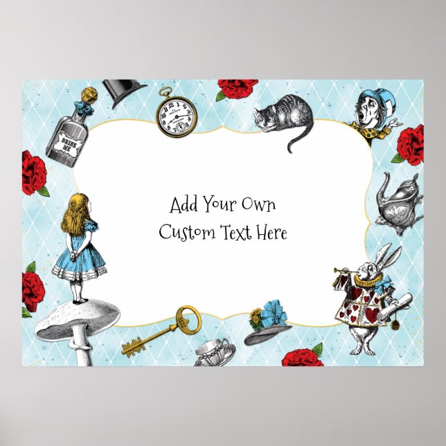 Alice i Wonderland Blue Poster (Framsidan)