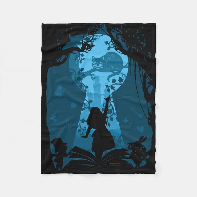 Alice i Wonderland Bok Älskare Throw Blanket Fleecefilt (Framsidan)