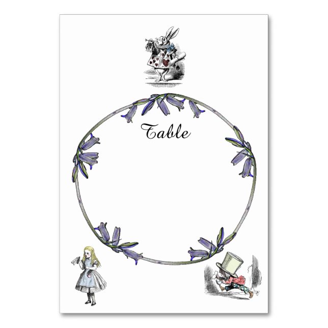 Alice i Wonderland Bord Card Bordsnummer (Framsidan)