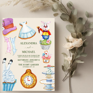 Alice i Wonderland bröllopsinbjudan Inbjudningar