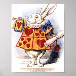 Alice i Wonderland Bunny Horn Hearts Poster