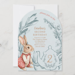 Alice i Wonderland Bunny Tea, andra födelsedag Inbjudningar