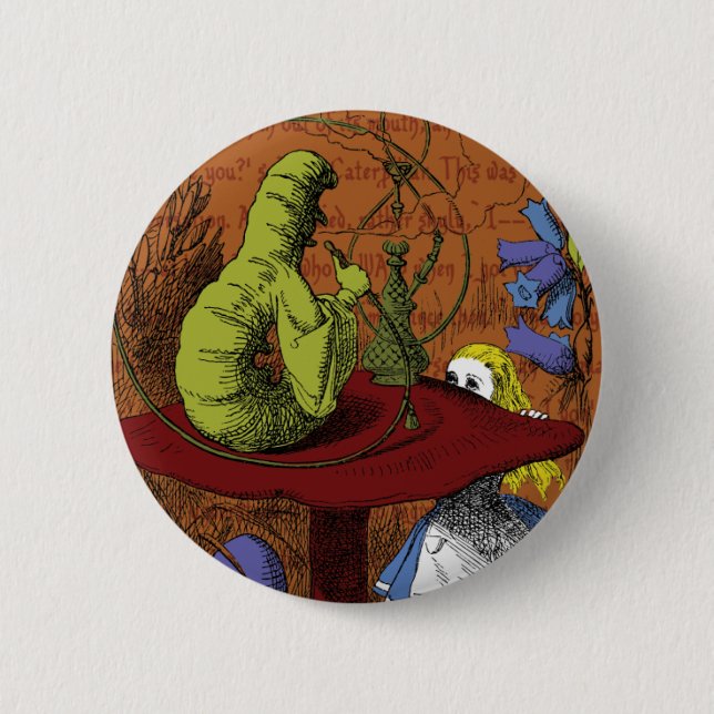 Alice i Wonderland Button Knapp (Framsida)