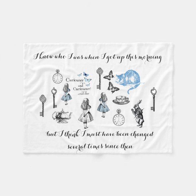 Alice i Wonderland bytte Vintage Fleece Blanket (Framsidan (Horisontell))
