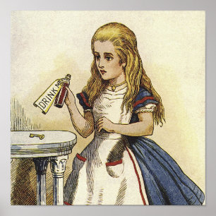 Alice i Wonderland Canvas Art Poster