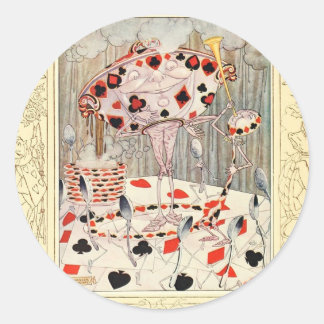 Alice i Wonderland Card Battle Runt Klistermärke