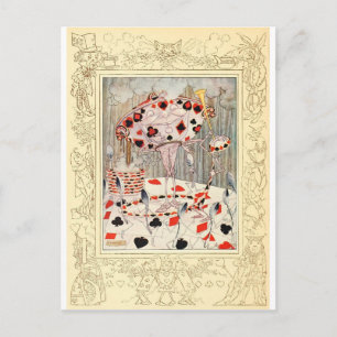 Alice i Wonderland Card Battle Vykort