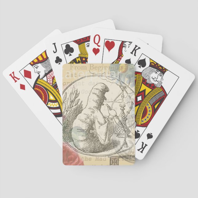 Alice i Wonderland Caterpelare: Original Tenniel Casinokort (Baksidan)
