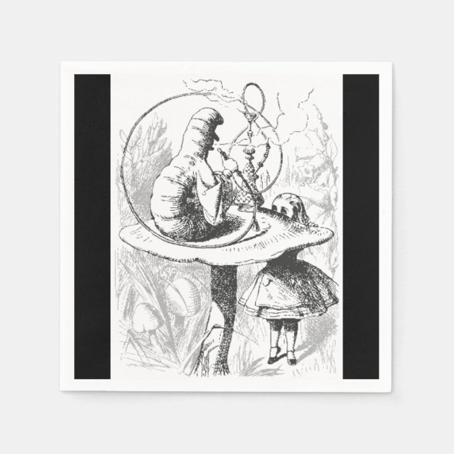 Alice i Wonderland Caterpelare Pappra Napkins Pappersservett (Framsidan)
