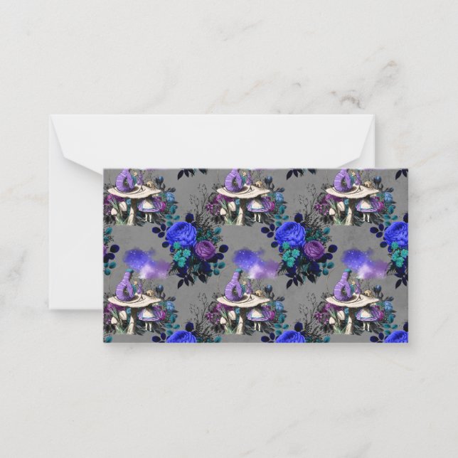 Alice i Wonderland Caterpelare Smowers Flowers Anteckningskort (Framsida)