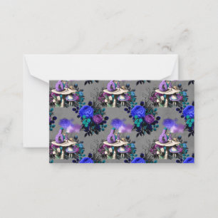 Alice i Wonderland Caterpelare Smowers Flowers Anteckningskort