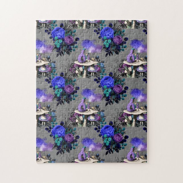 Alice i Wonderland Caterpelare Smowers Flowers Pussel (Vertikal)