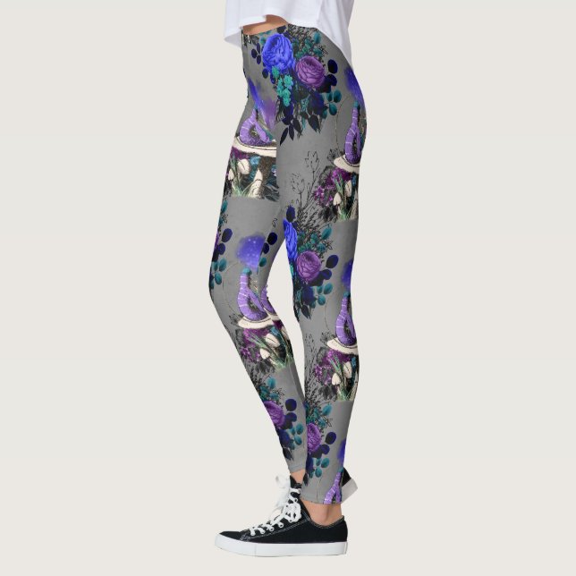Alice i Wonderland Caterpelars rökblommor Leggings (Vänster)