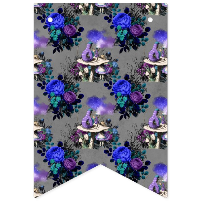 Alice i Wonderland Caterpelars rökblommor Vimplar (Första flaggan)