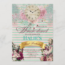 Alice i Wonderland Chalkboard Birthday